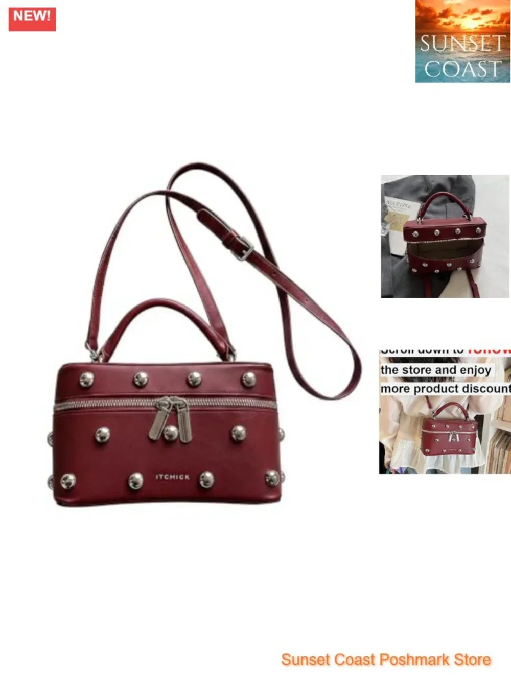 Quilted Zipper Crossbody Handbag Y2K Top Handle Small Bucket Satchel Purse Faux